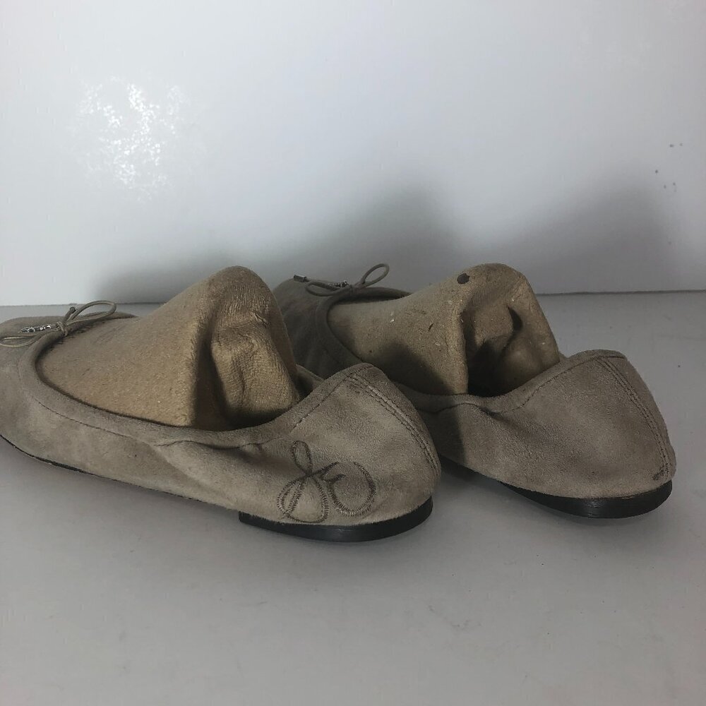 SAM EDELMAN Felicia Flats Women's Size 7.5 Tan Bow Leather Shoes A4085LP255 - Picture 8 of 14